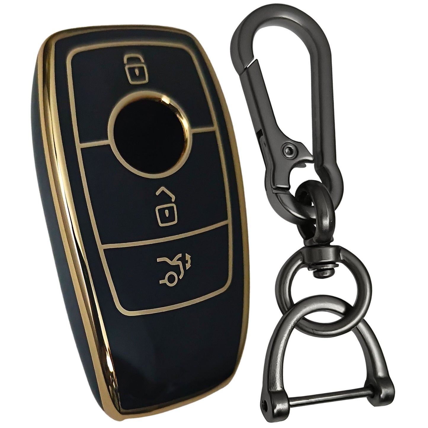Mercedes Benz Gold Line TPU Key Cover with keychain