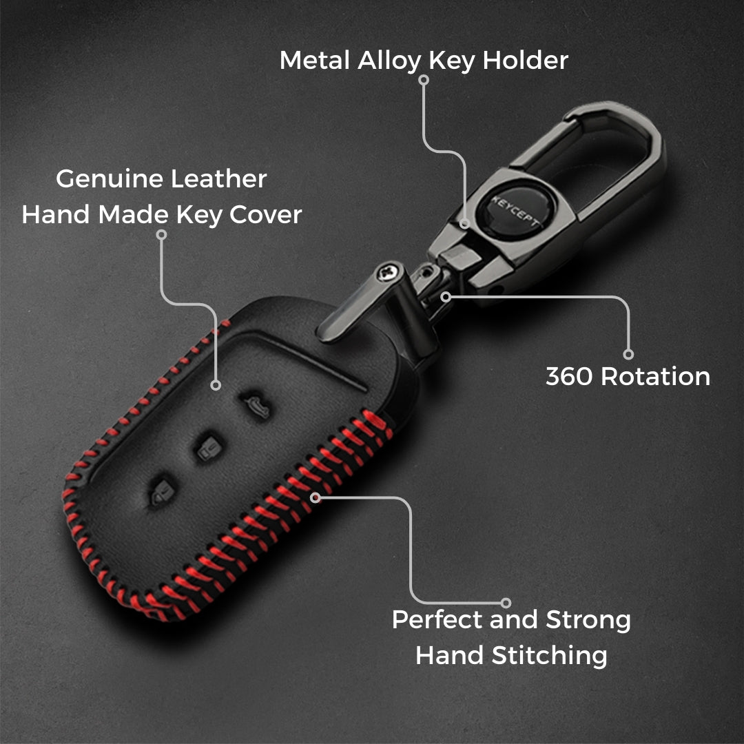 MG Classic Leather Key Cover with Keychain (Type 2)