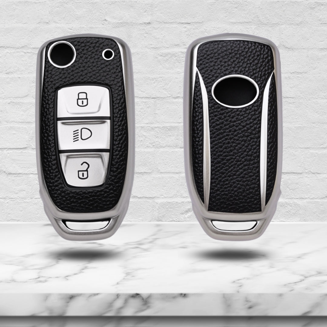 Tata TPU (Artificial) Leather Key Cover with Keychain (Type 7)