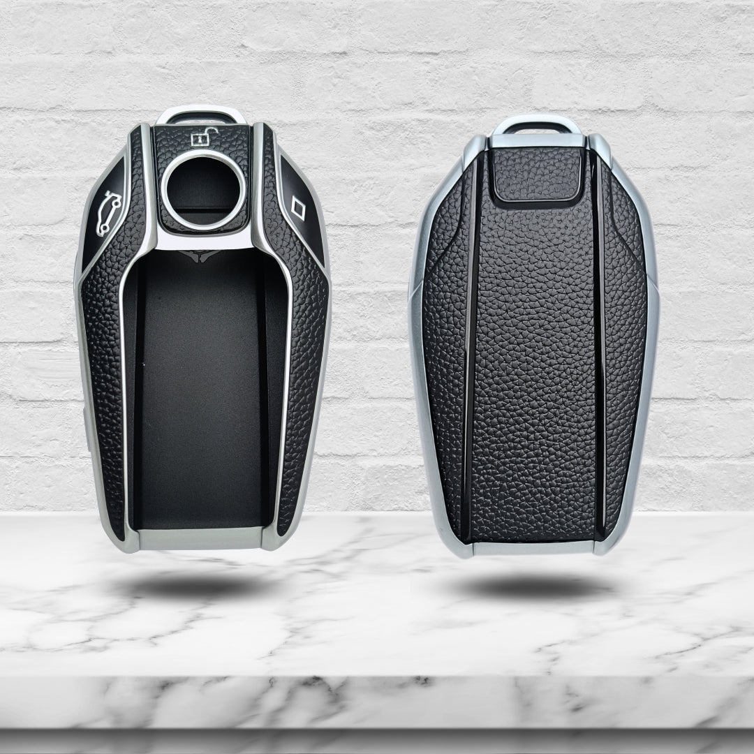 BMW TPU (Artificial) Leather Key Cover with Keychain. (Type 6)