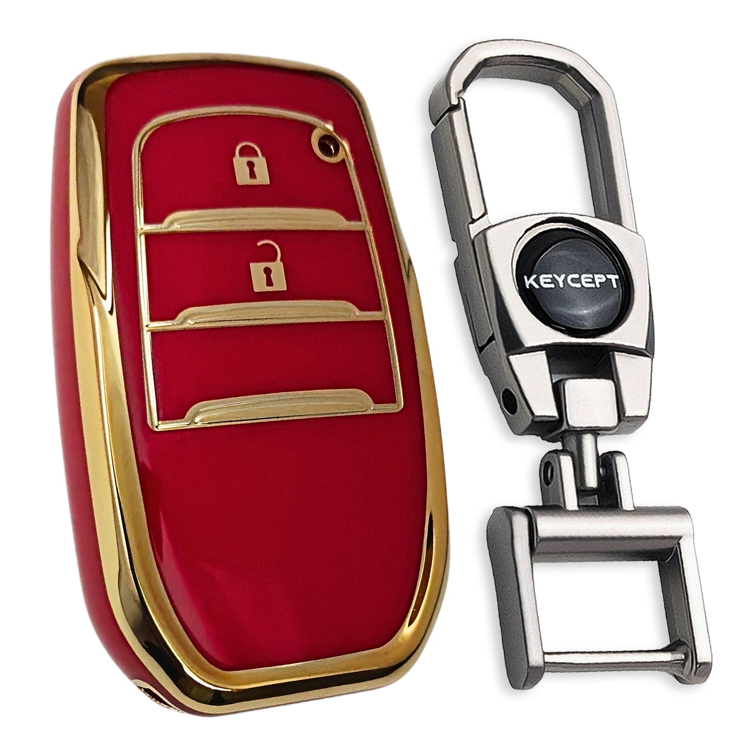 Toyota Gold Line TPU Key Cover with Keychain (Type 2)