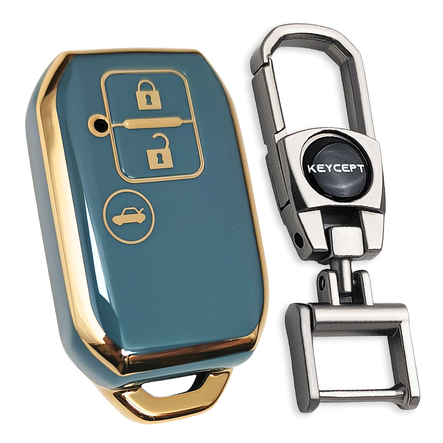 Suzuki Gold Line TPU Key Cover with Keychain (Type 2)