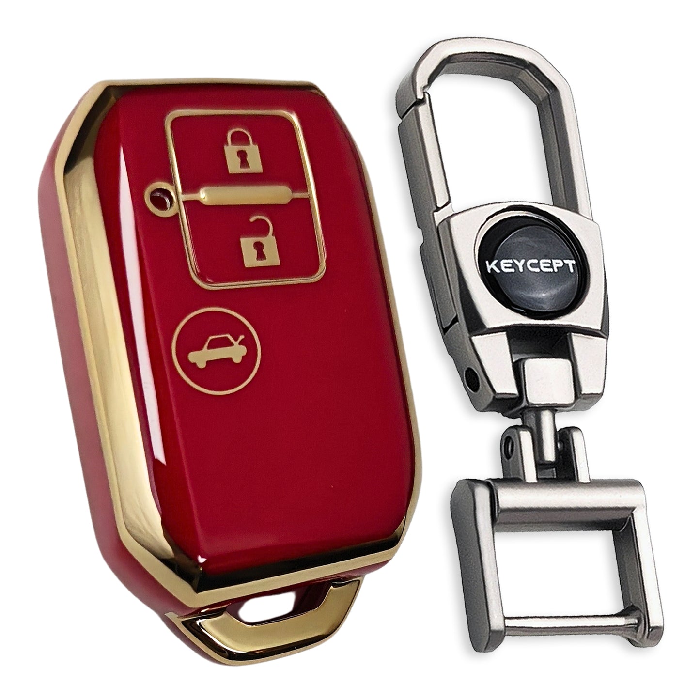 Suzuki Gold Line TPU Key Cover with Keychain (Type 2)