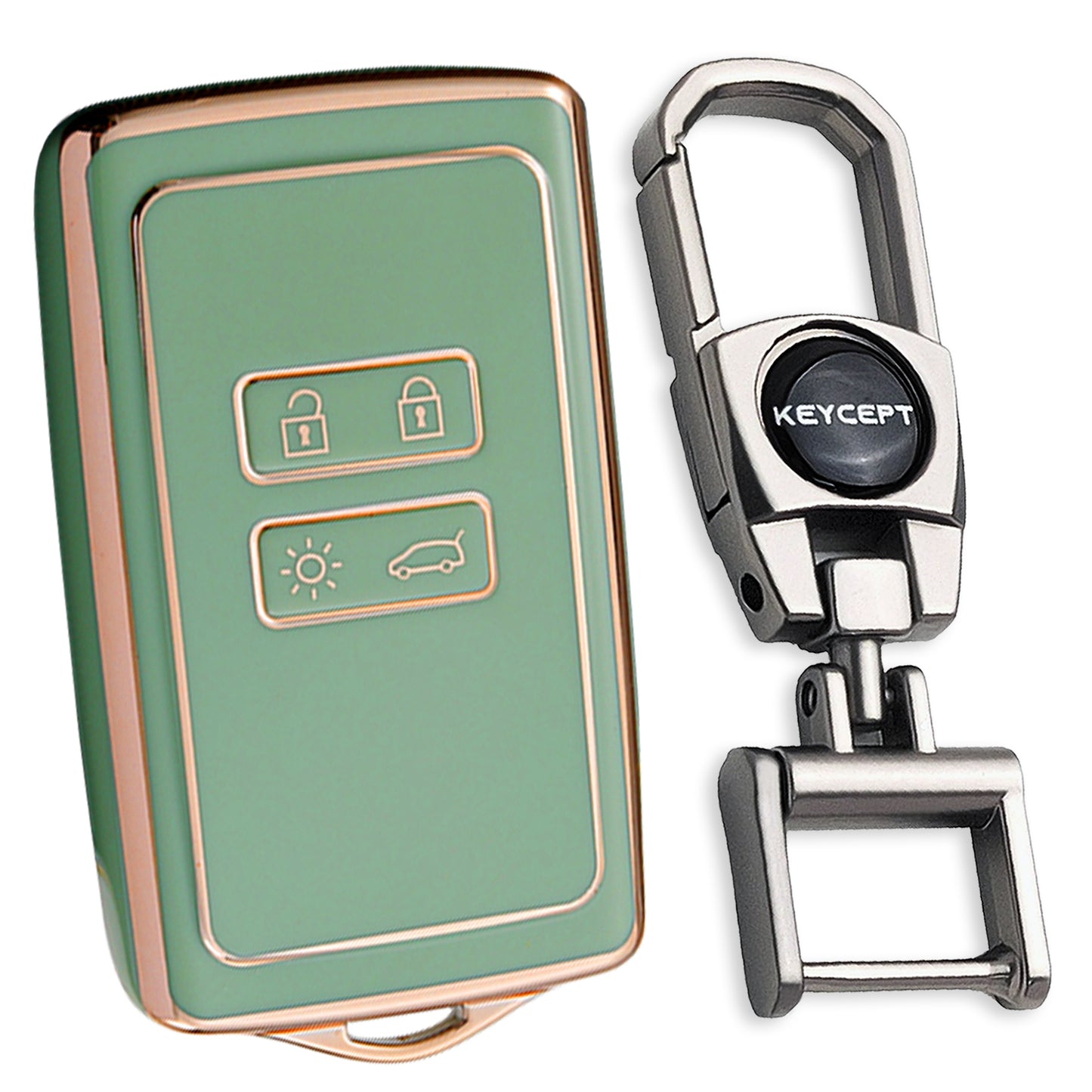 Renault Gold Line TPU Key Cover with Keychain (Type 2)