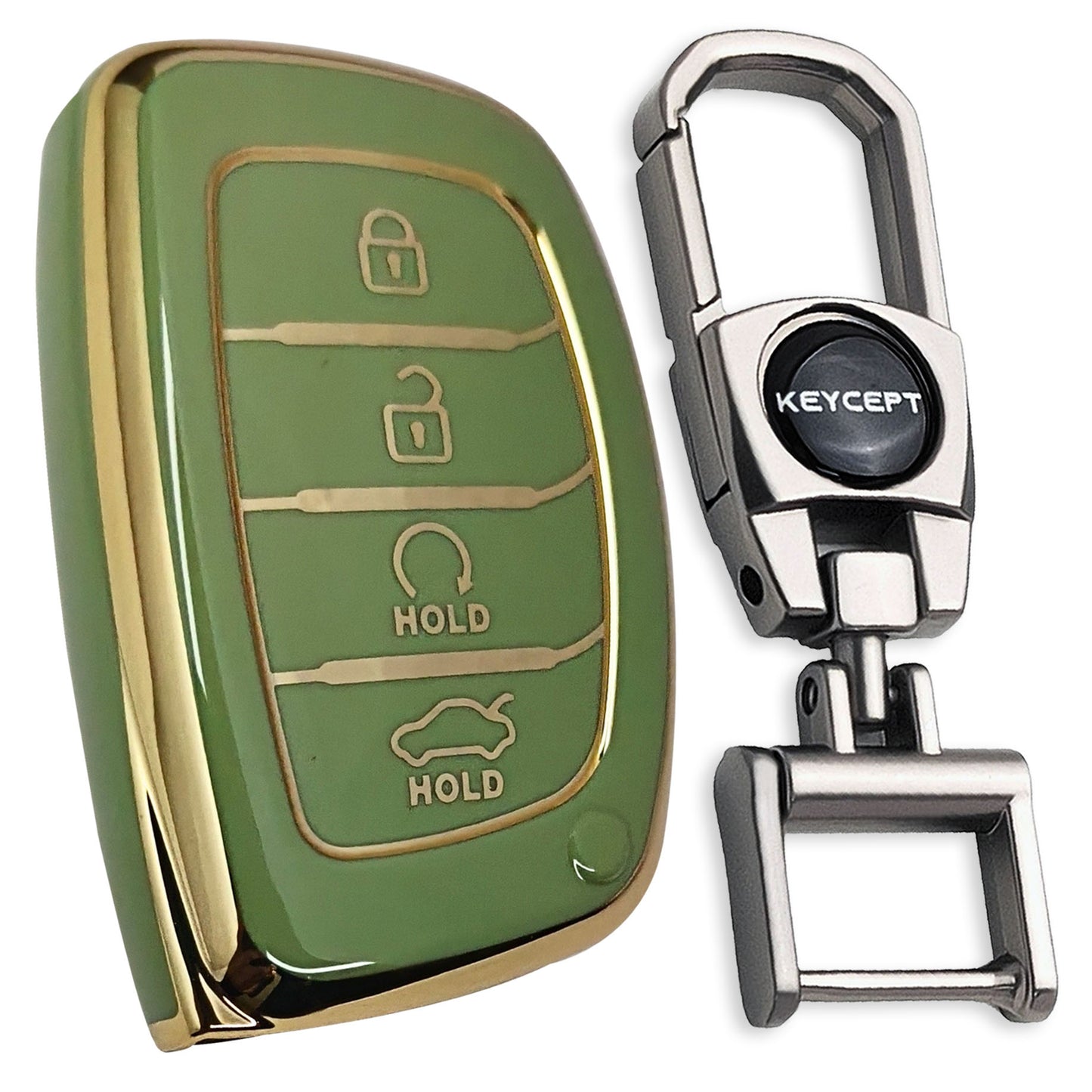 Hyundai Gold Line TPU Key Cover with Keychain (Type 2)