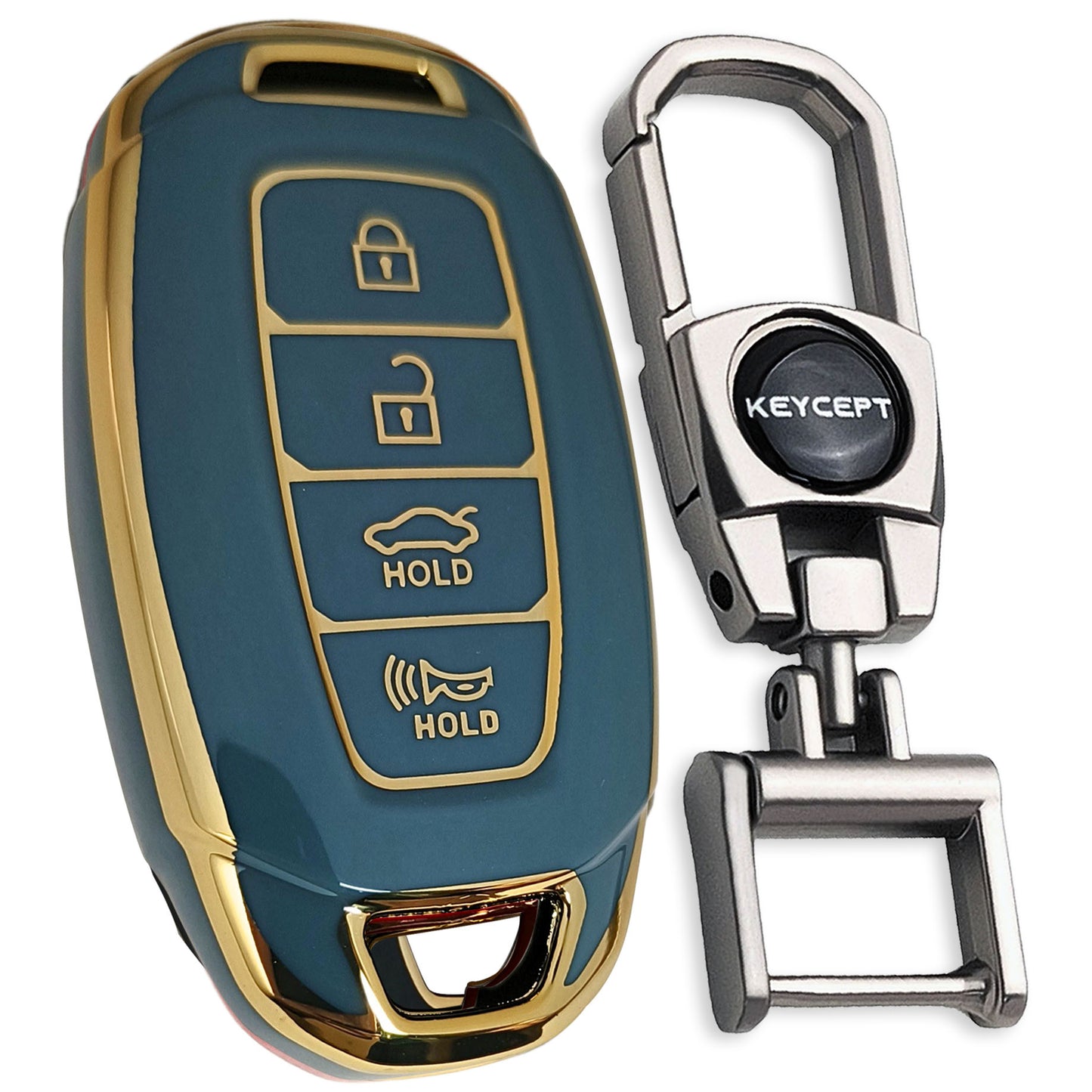 Hyundai Gold Line TPU Key Cover with Keychain (Type 2)