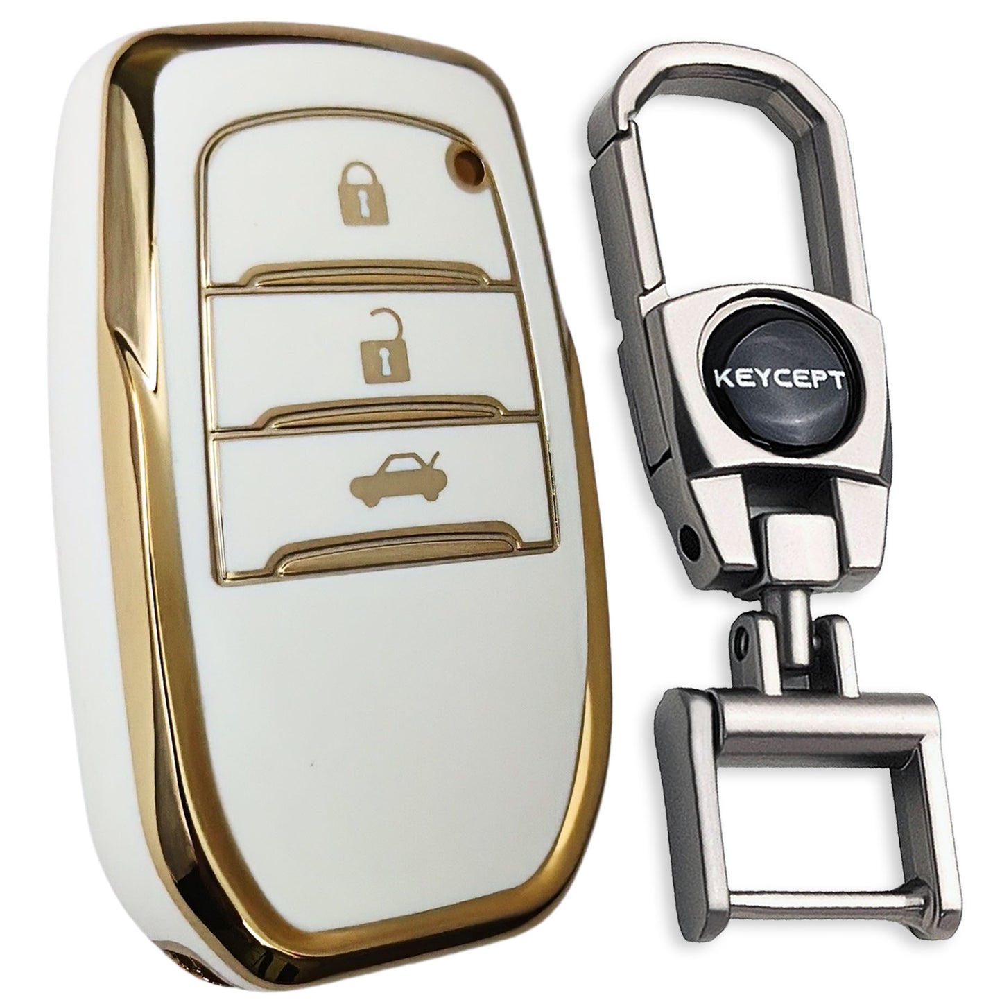 Toyota Gold Line TPU Key Cover with Keychain (Type 2)