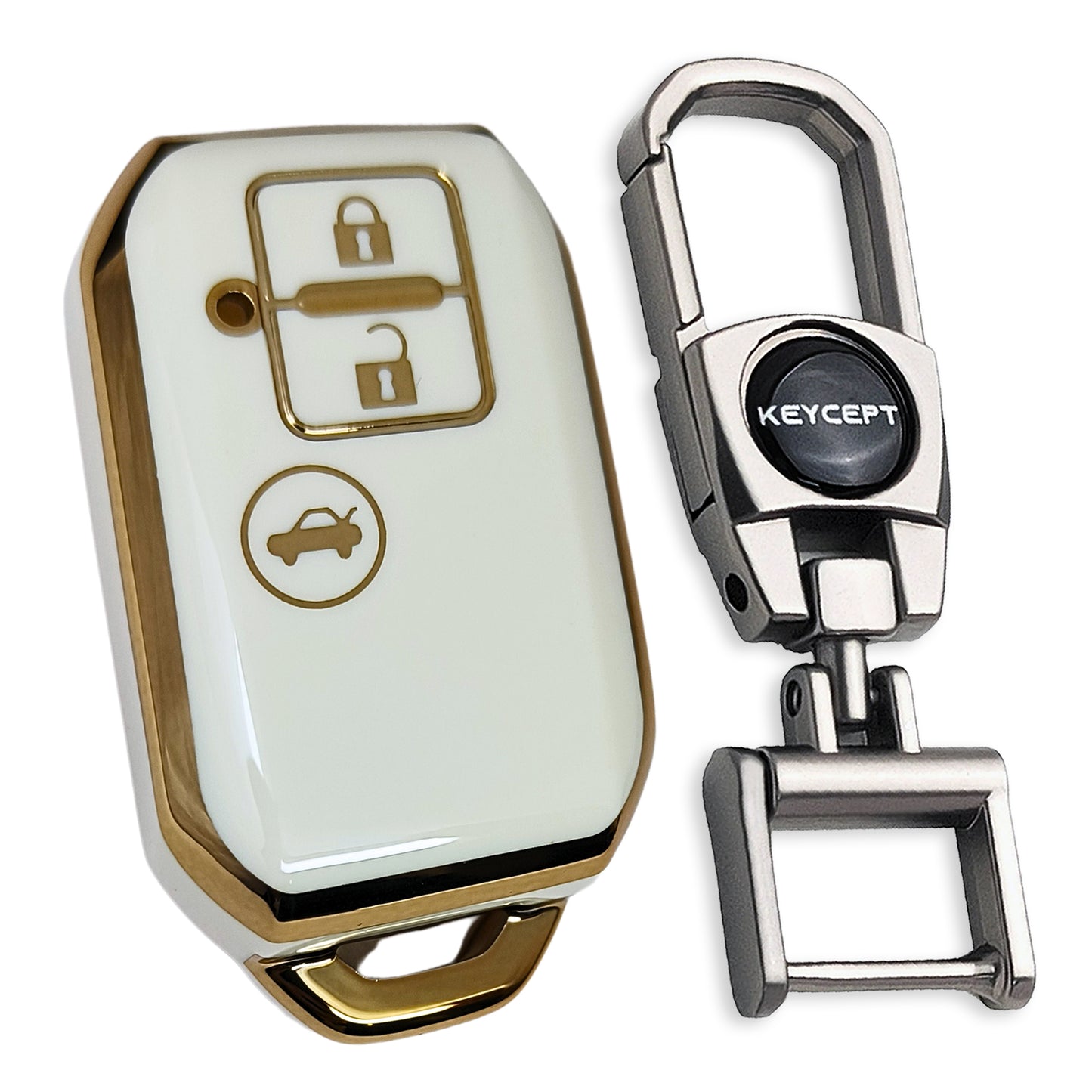 Suzuki Gold Line TPU Key Cover with Keychain (Type 2)