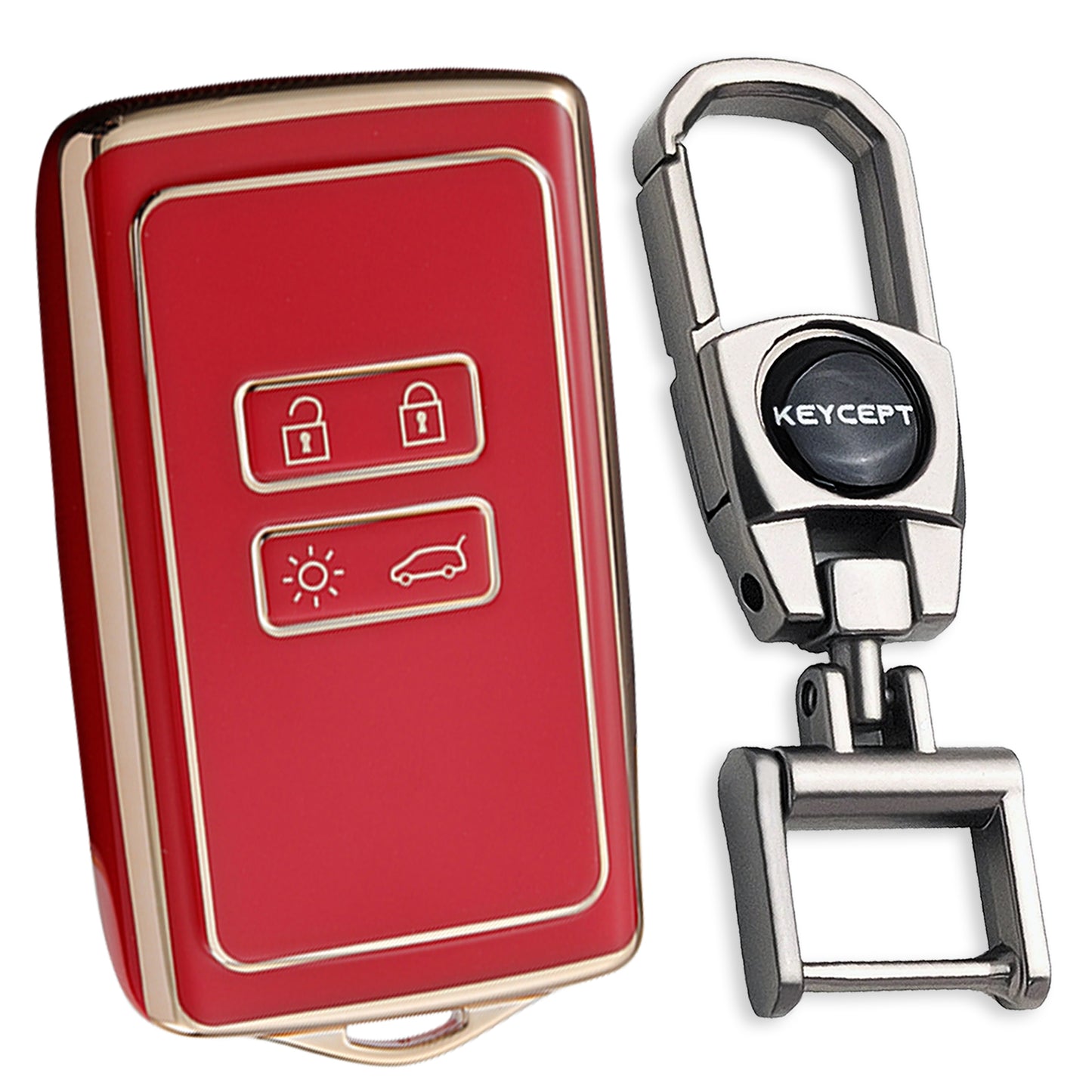 Renault Gold Line TPU Key Cover with Keychain (Type 2)