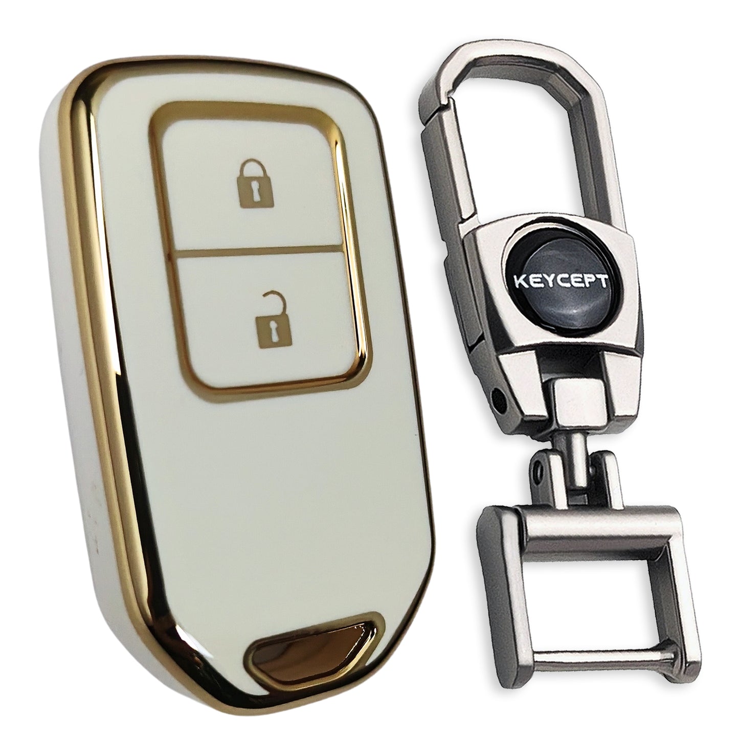 Honda Gold Line TPU Key Cover with Keychain (Type 2)