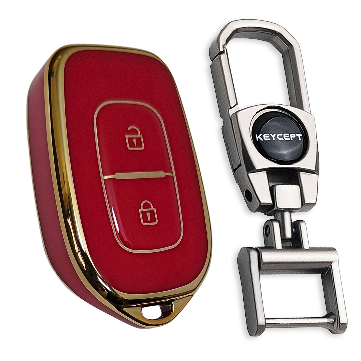 Renault Gold Line TPU Key Cover with Keychain (Type 2)