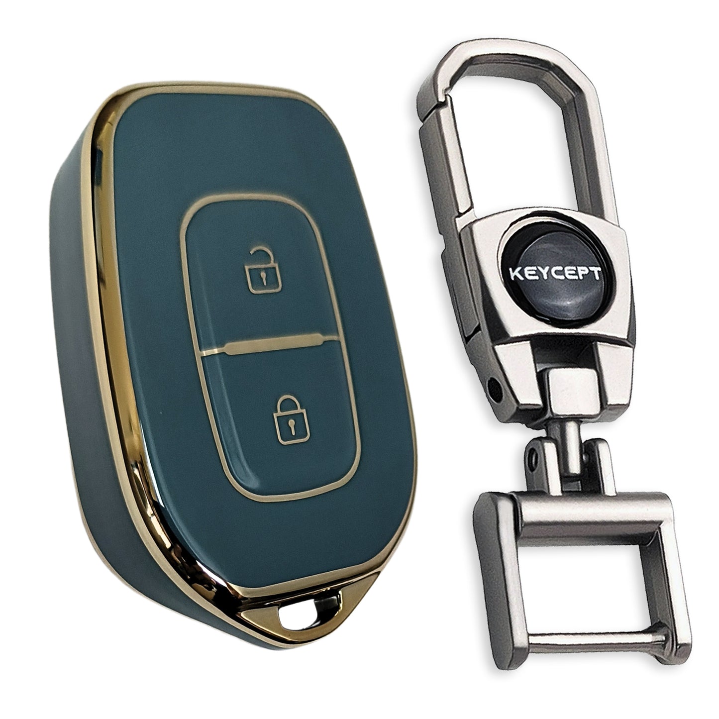 Renault Gold Line TPU Key Cover with Keychain (Type 2)