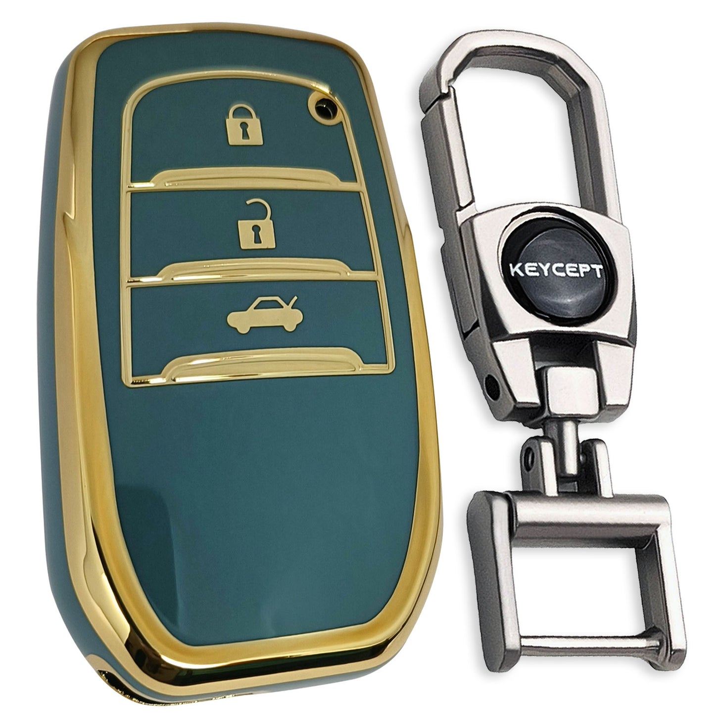 Toyota Gold Line TPU Key Cover with Keychain (Type 2)