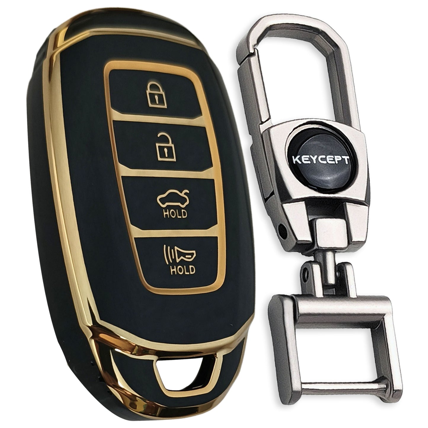 Hyundai Gold Line TPU Key Cover with Keychain (Type 2)