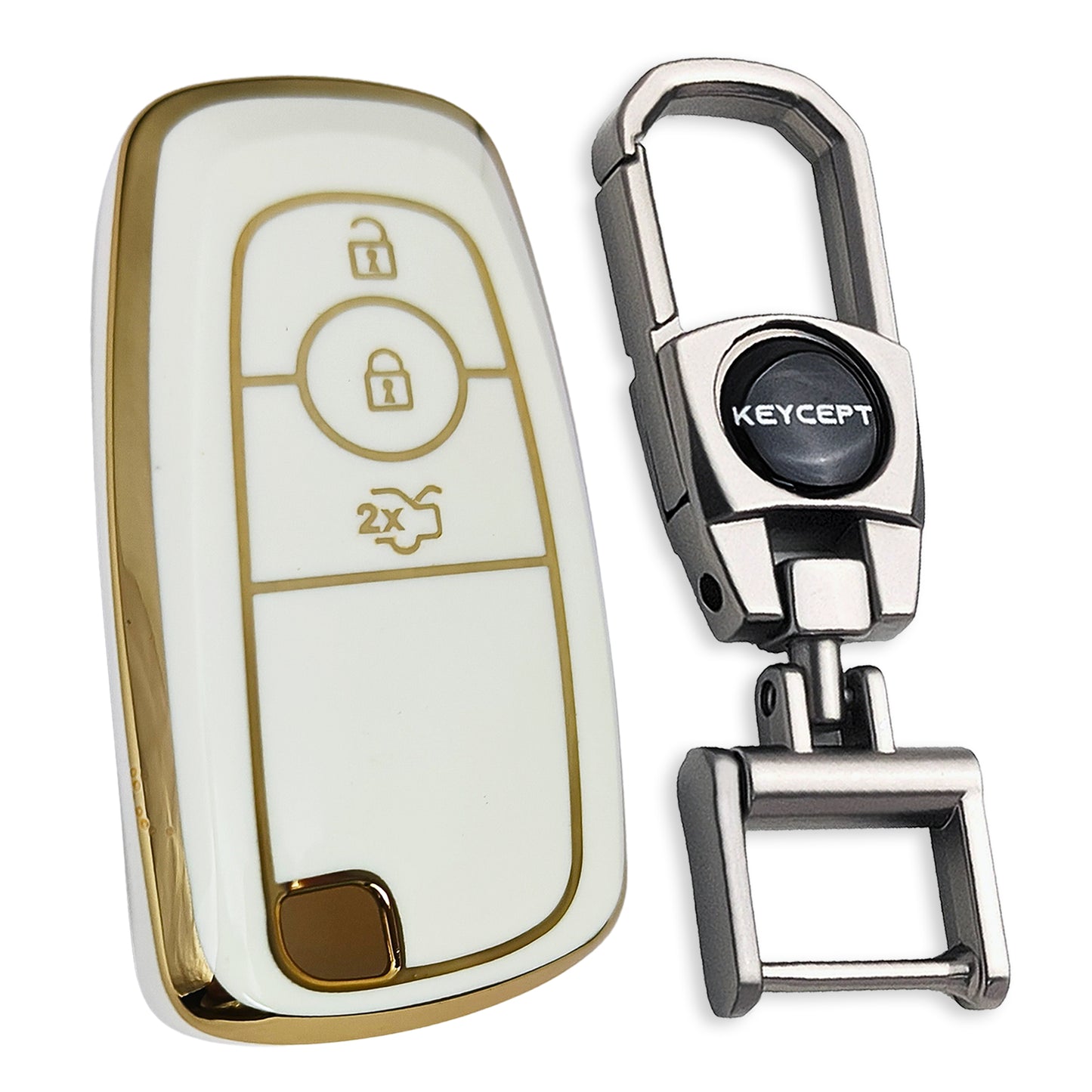 Ford Gold Line TPU Key Cover with Keychain (Type 2)