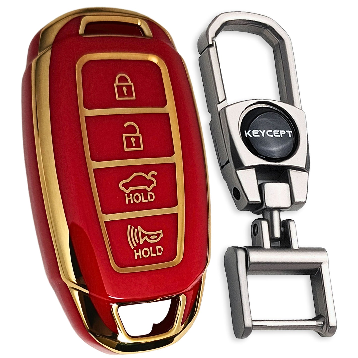 Hyundai Gold Line TPU Key Cover with Keychain (Type 2)