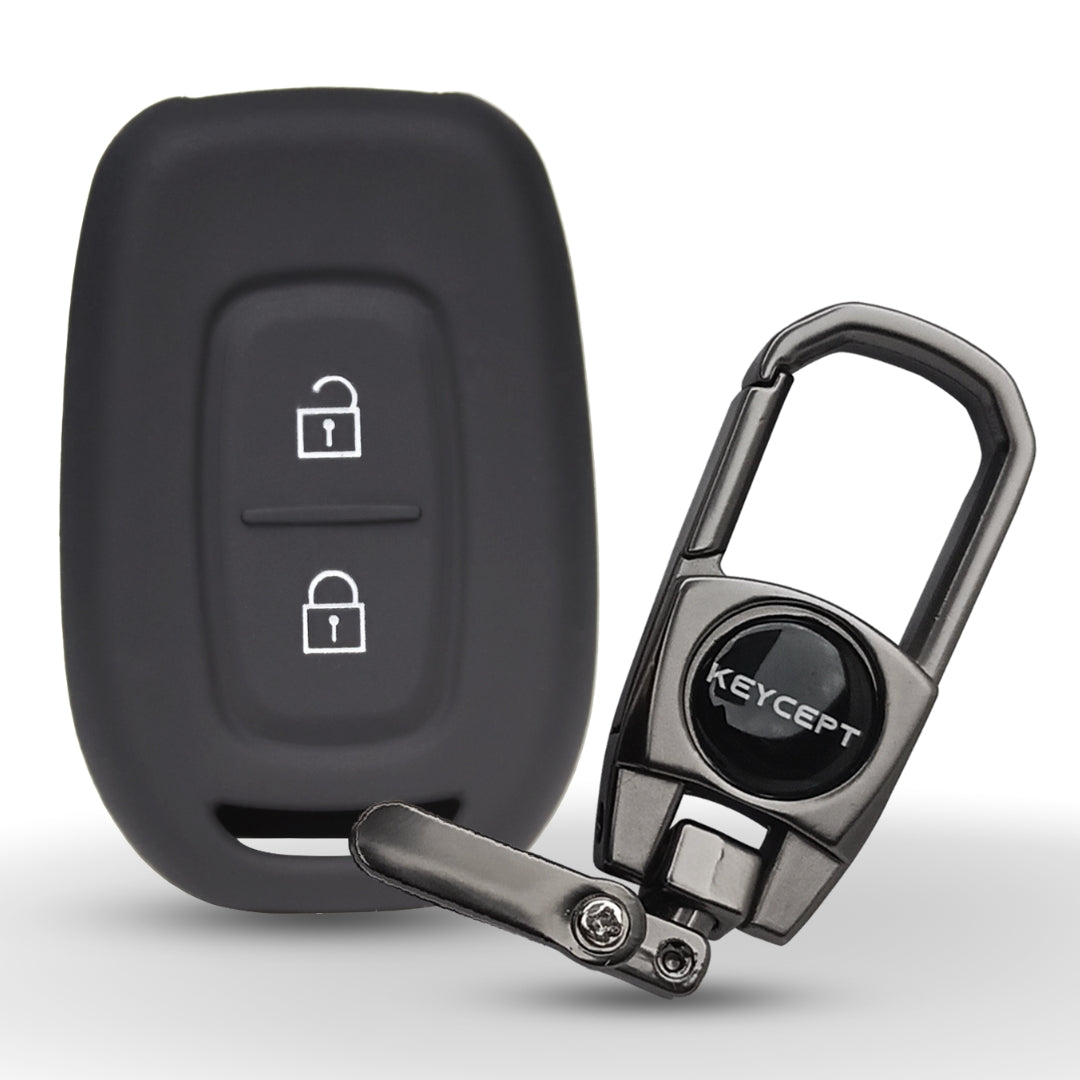 Renault Silicone Key Cover with Keychain (Type K2)