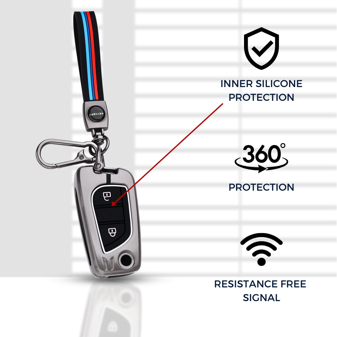Metal Alloy Key Cover with Keychain (Type M2)