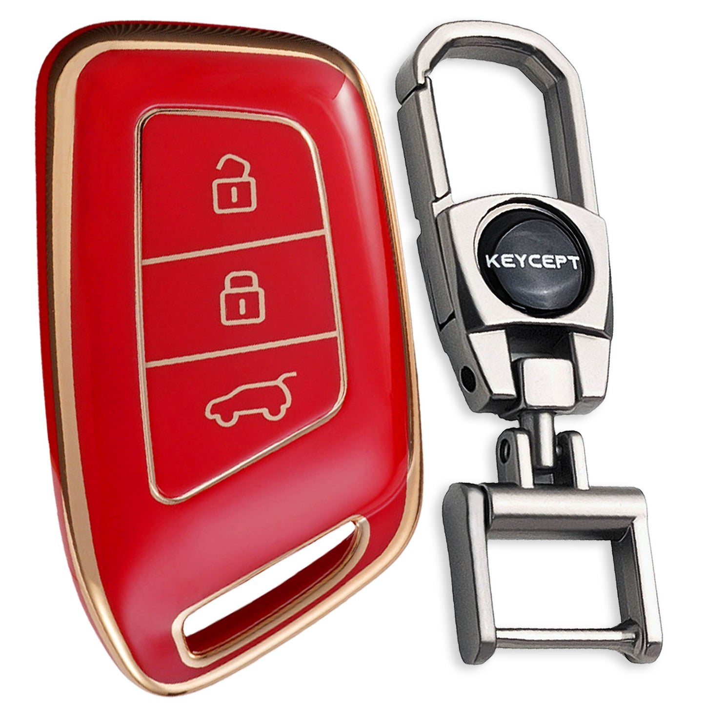 MG Gold Line TPU Key Cover with Keychain (Type 2)