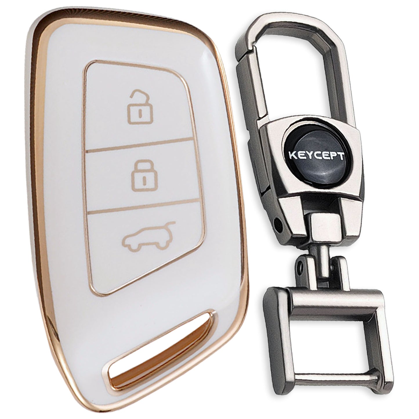 MG Gold Line TPU Key Cover with Keychain (Type 2)