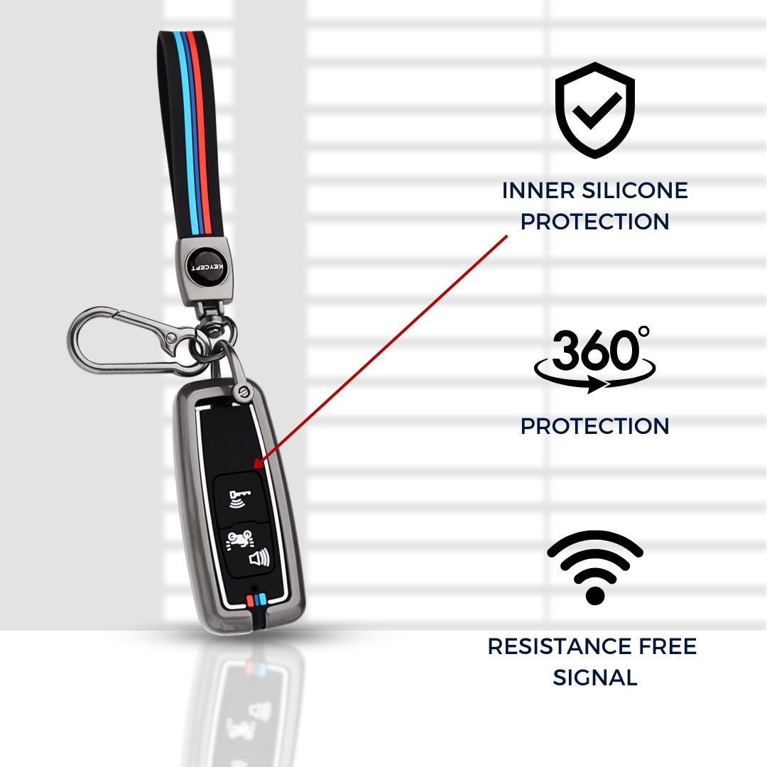 Honda Metal Key Cover with Keychain (Type M2)