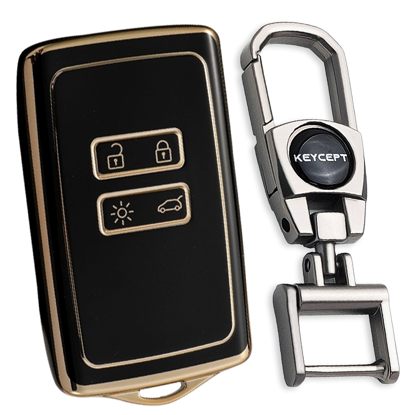 Renault Gold Line TPU Key Cover with Keychain (Type 2)