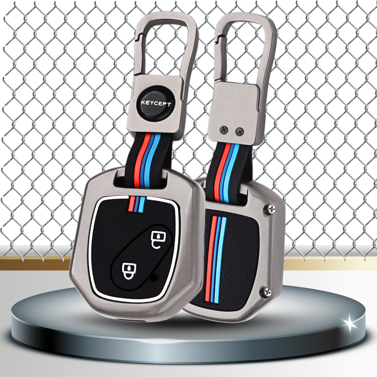 Honda Metal Alloy Key Cover with Keychain (Type M1).