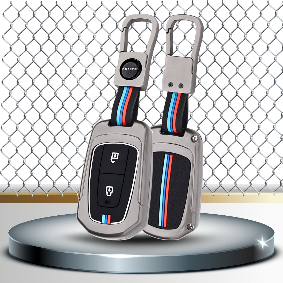 Tata Metal Alloy Key Cover with Keychain (Type M1).