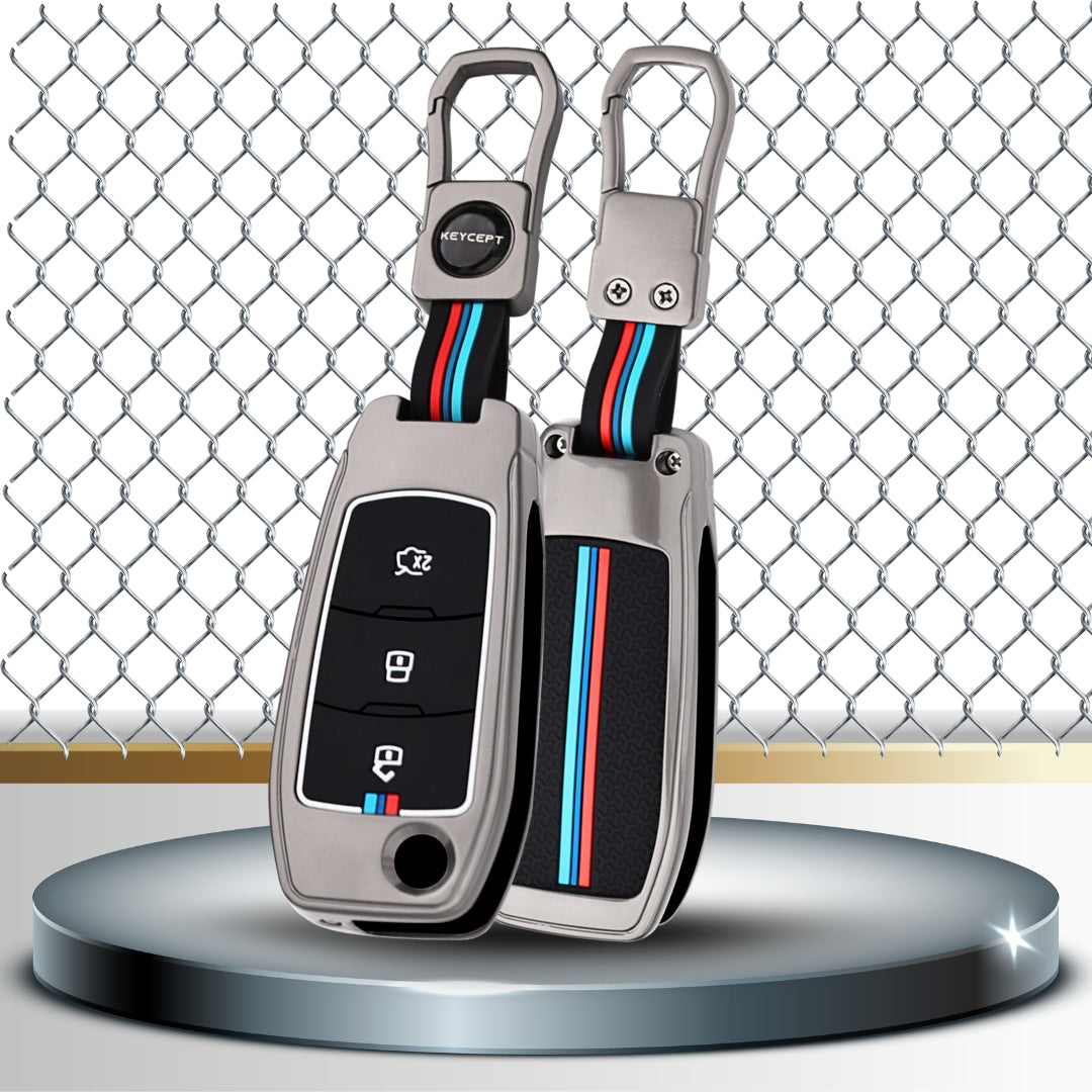 Ford Metal Alloy Key Cover with Keychain (Type M1)