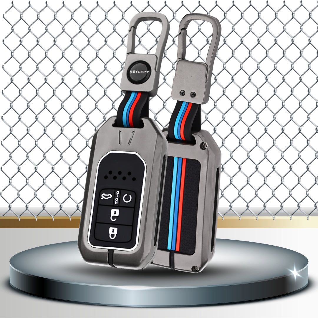 Honda Metal Alloy Key Cover with Keychain (Type M1)