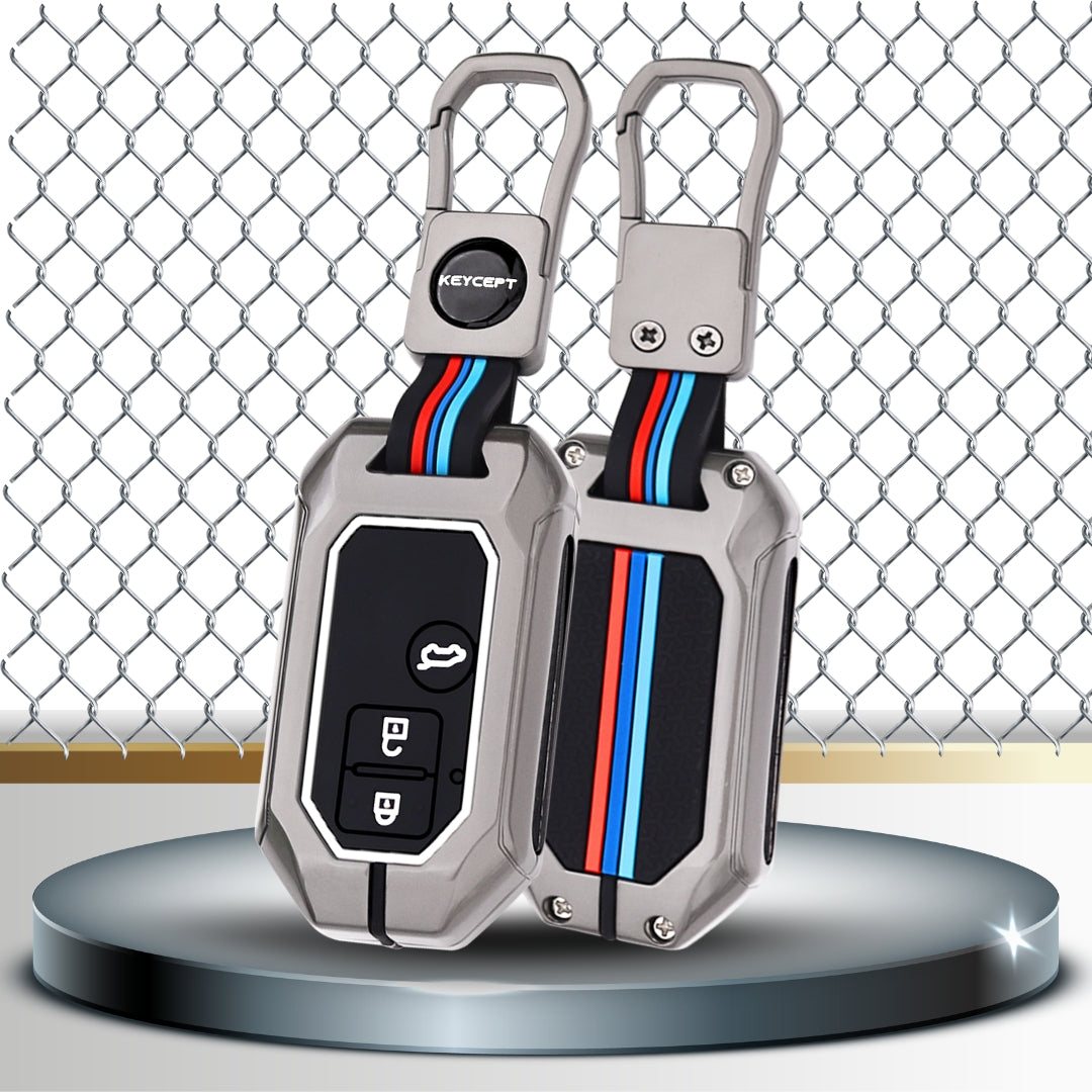 Suzuki Metal Alloy Key Cover with Keychain (Type M1)