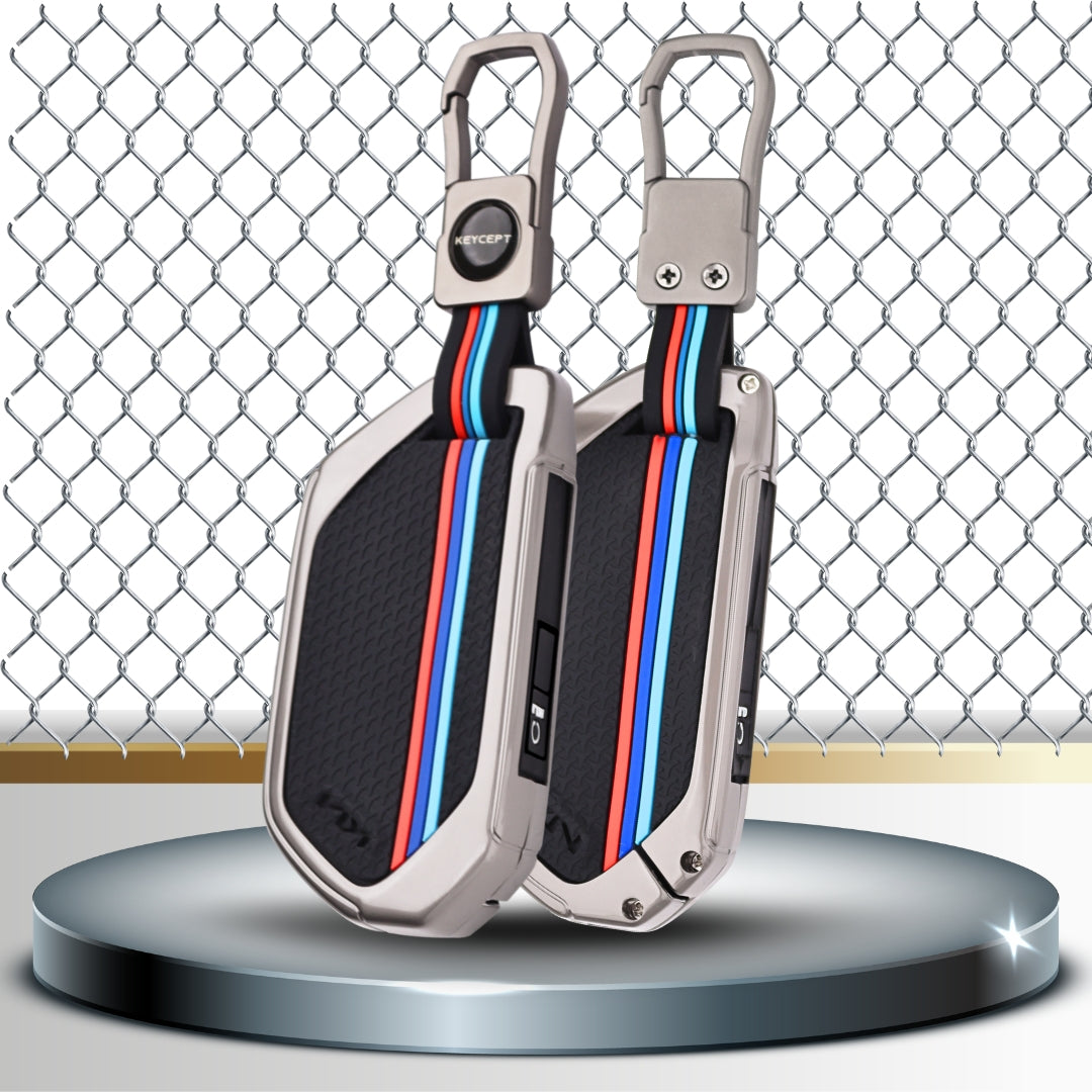Kia Metal Alloy Key Cover with Keychain (Type M1)