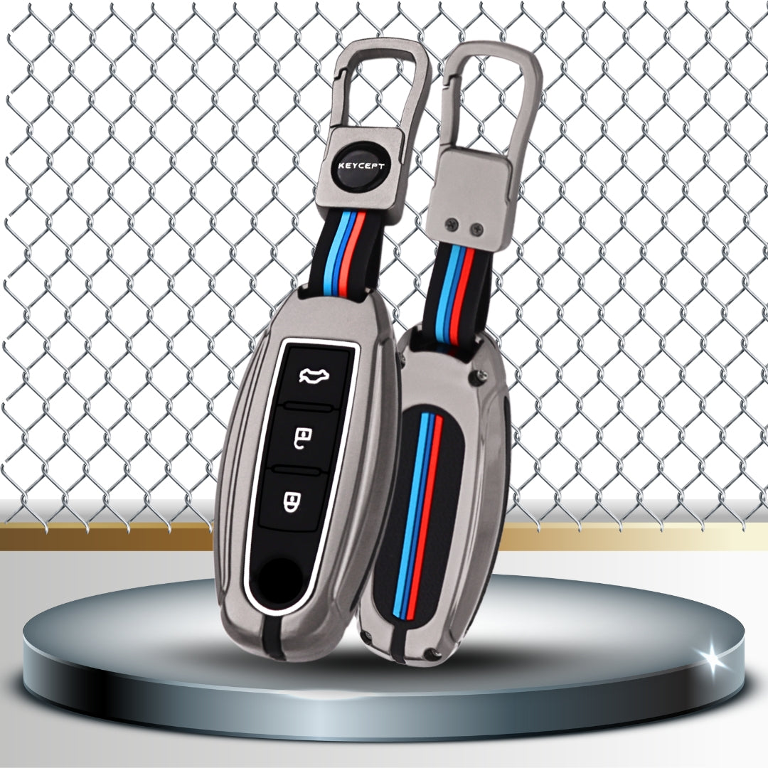 Nissan Metal Alloy Key Cover with Keychain (Type M1)