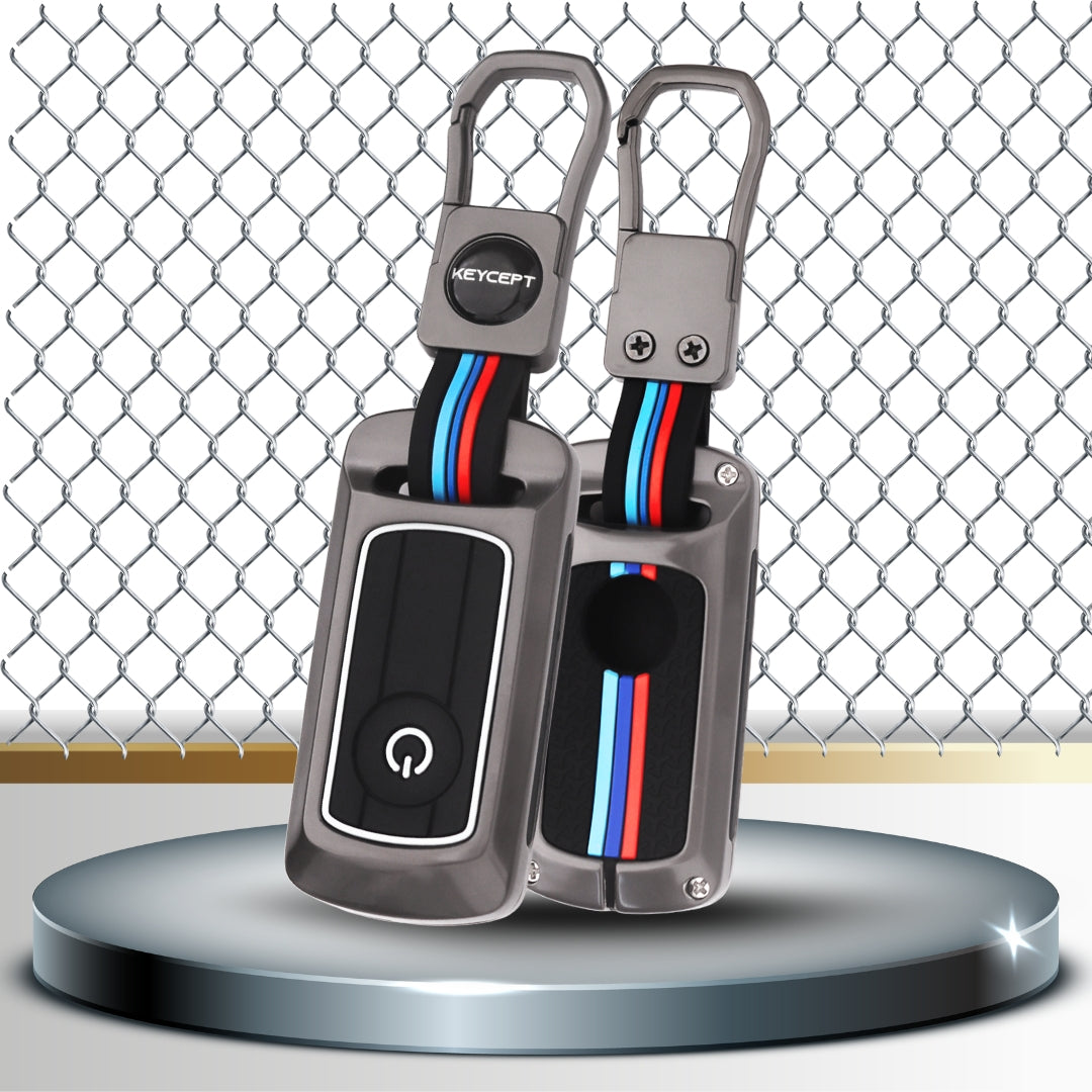 Keycept Metal Alloy Car Key Cover for Yamaha Aerox key with keychain (Type M1)