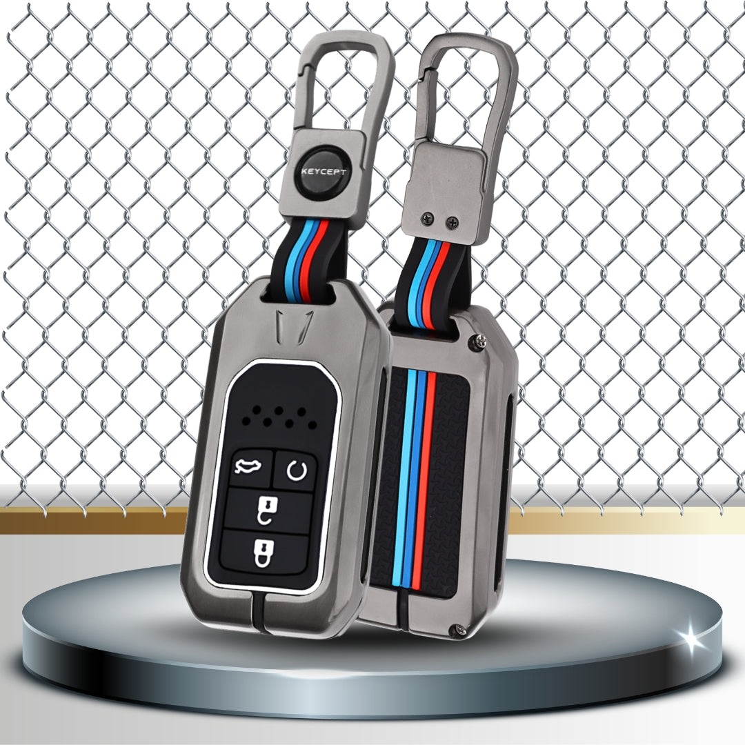 Honda Metal Alloy Key Cover with Keychain (Type M1)
