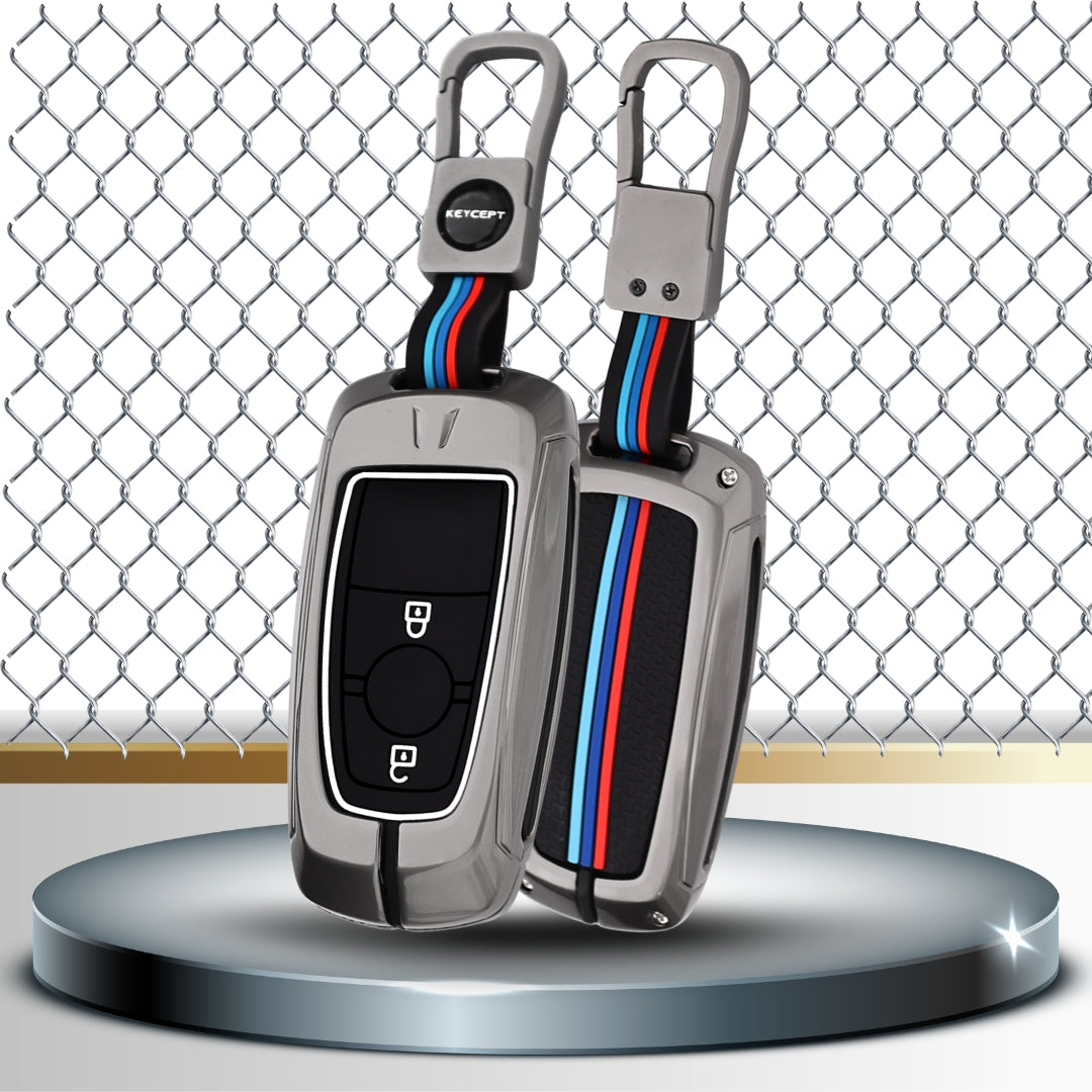 Ford Metal Alloy Key Cover With Keychain. (Type M1)