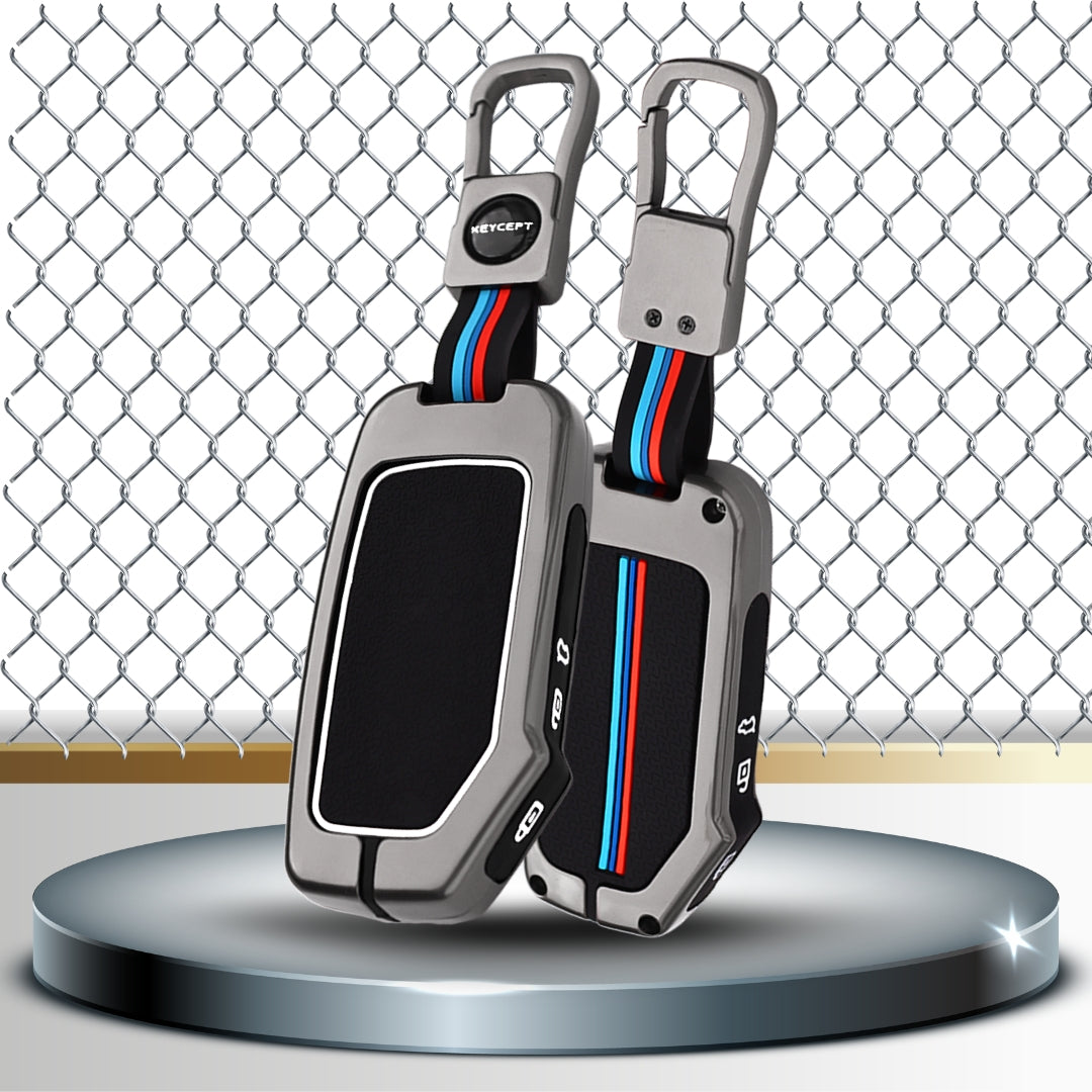 Kia Metal Alloy Key Cover with Keychain (Type  M1)