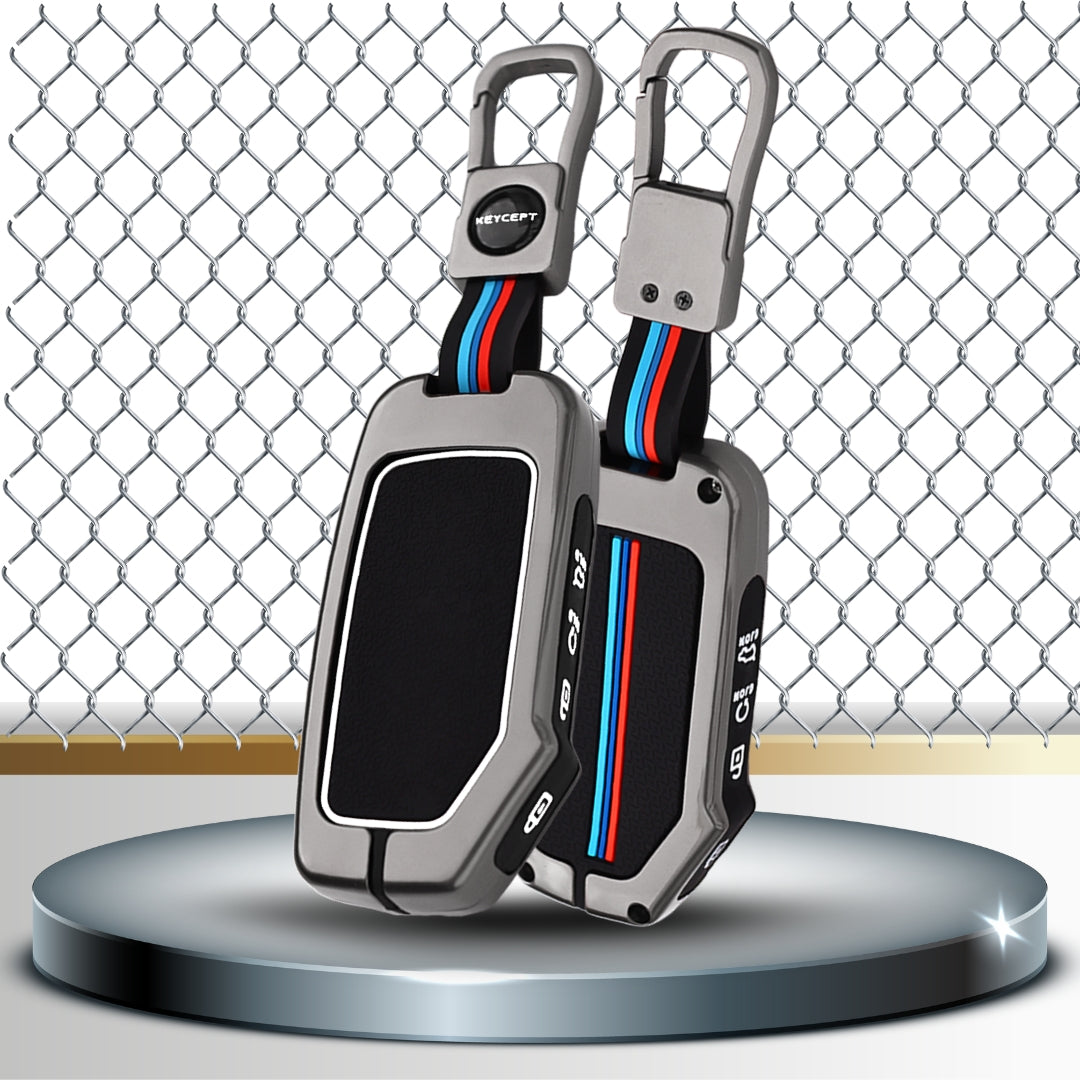 Kia Metal Alloy Key Cover with Keychain (Type M1)