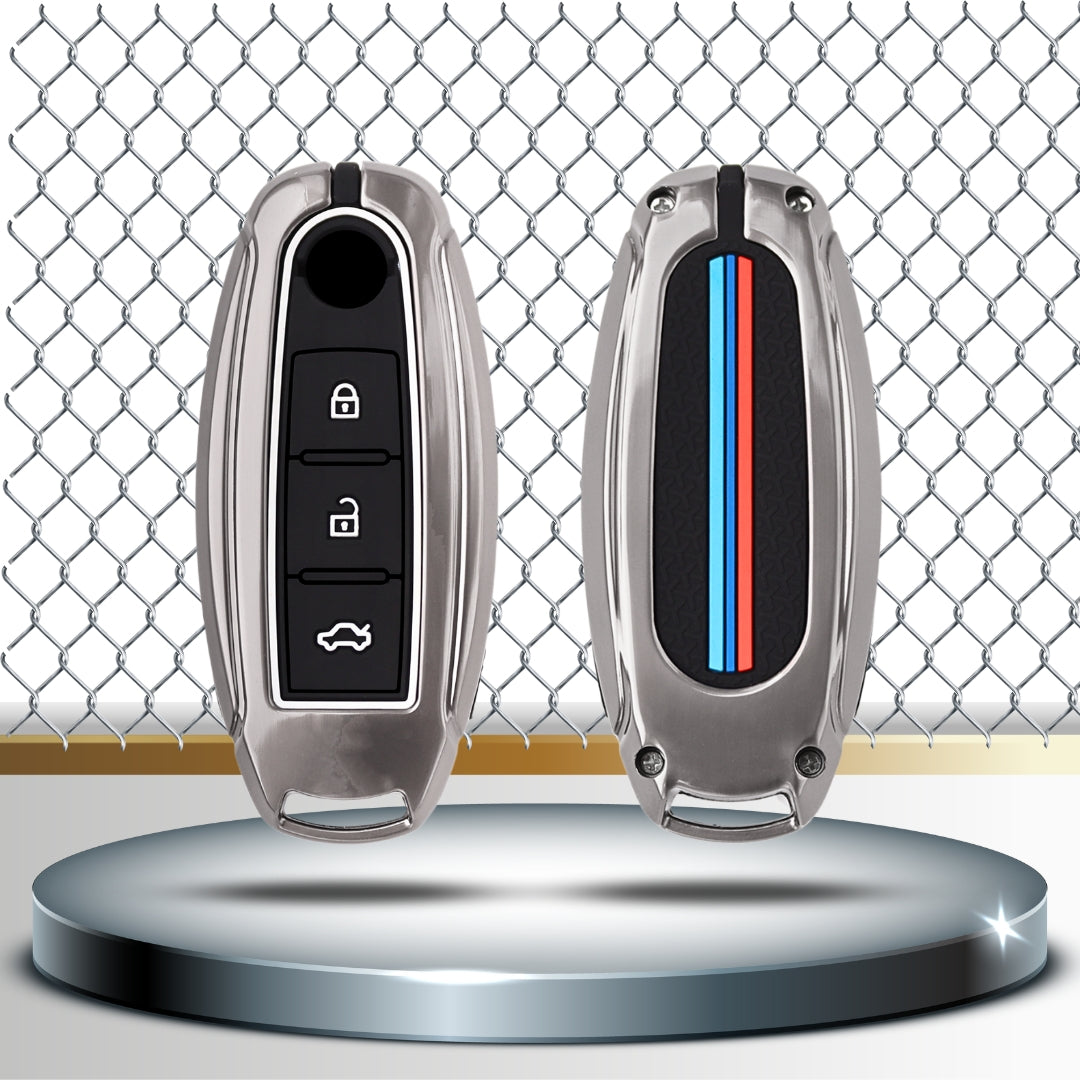 Nissan Metal Alloy Key Cover with Keychain (Type M2)