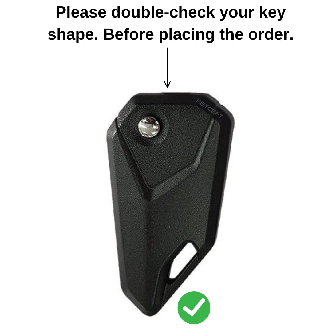 Bike Gold Line TPU Key Cover with Keychain  (Type 2)
