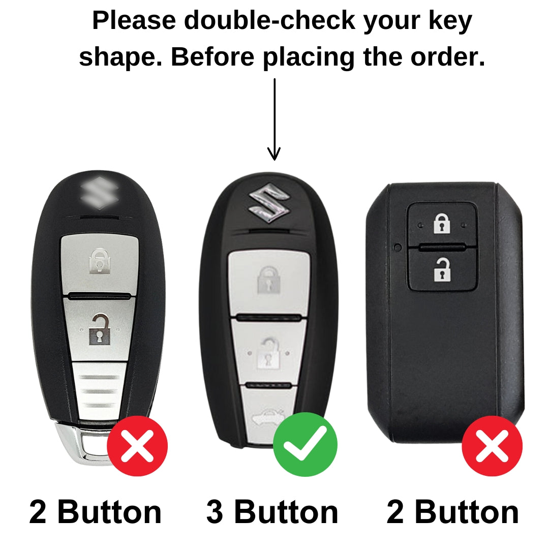 Suzuki Gold Line TPU Key Cover with Keychain (Type 2)