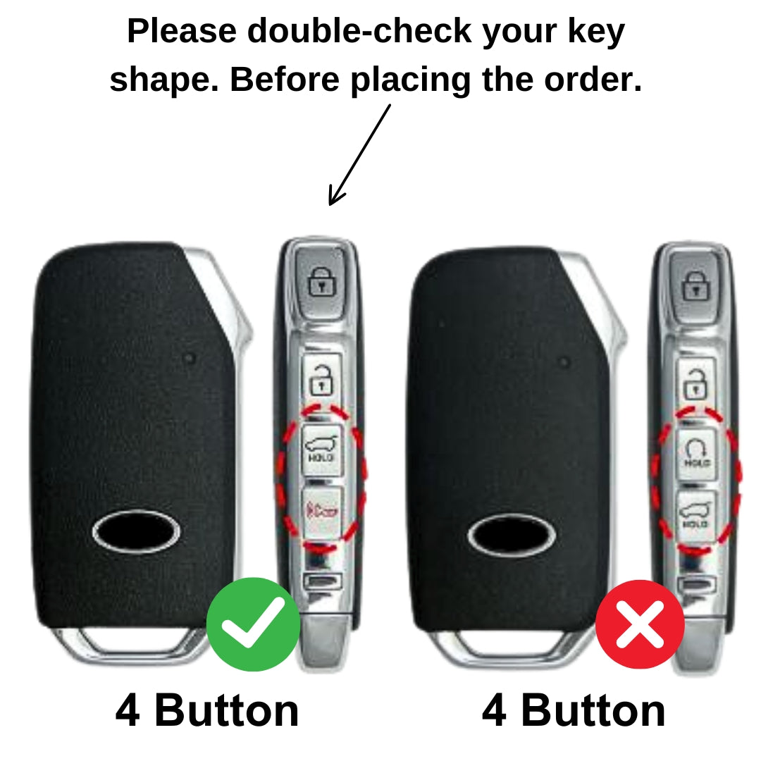 Kia Gold Line TPU Key Cover with Keychain (Type 1)