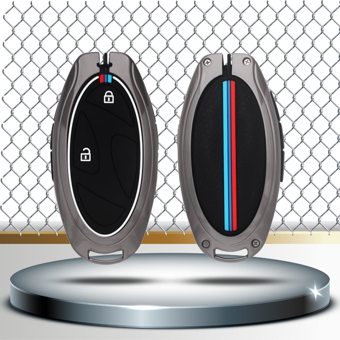 Hyundai Metal Alloy Key Cover with keychain (Type M2)