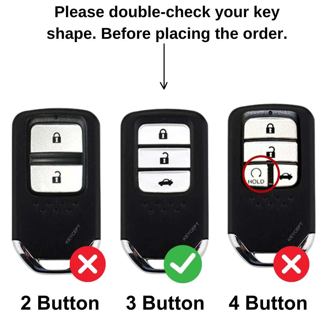 Honda Silver Line TPU Key Cover with Keychain