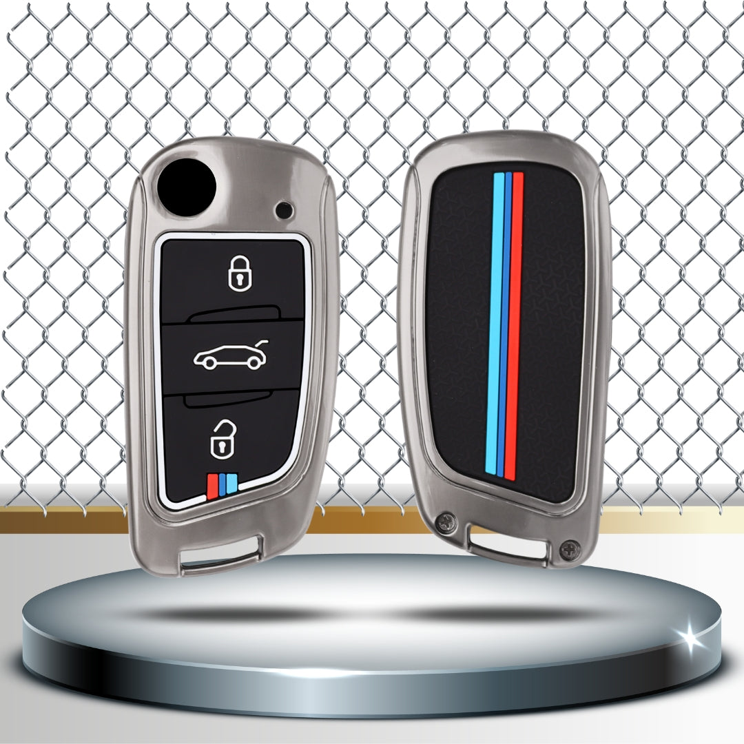 Universal Metal Alloy Key Cover with Keychain (Type M2)