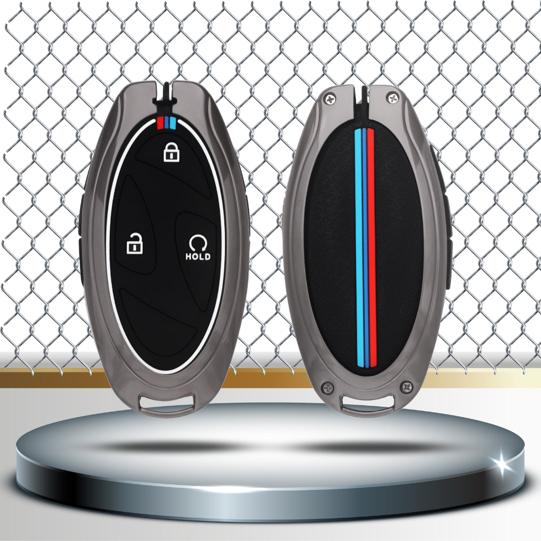 Hyundai Metal Alloy Key Cover with keychain (Type M2)