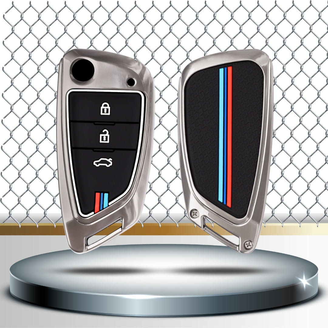 Universal Metal Alloy Key Cover with Keychain (Type M2).