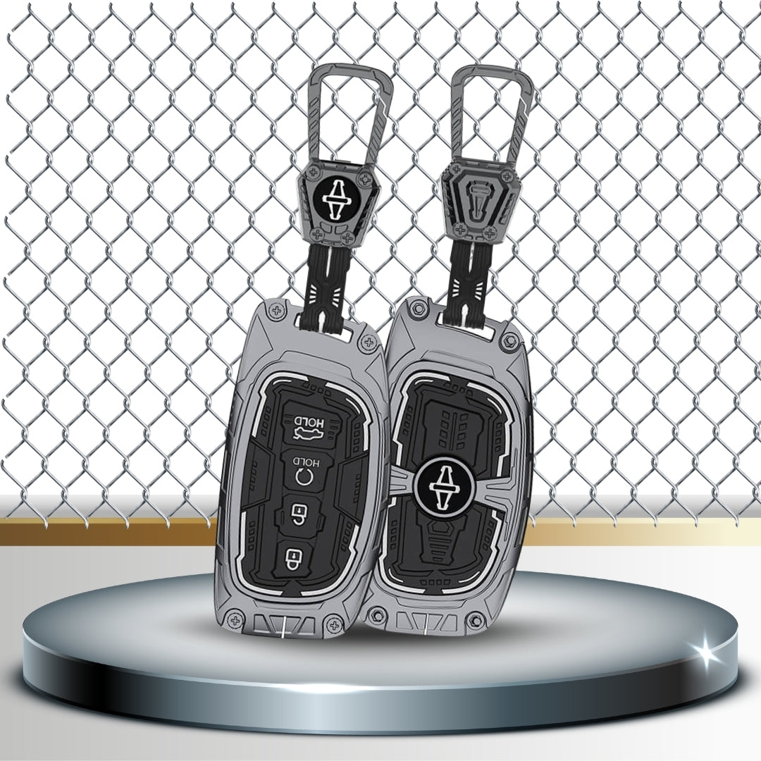Hyundai Metal Armor Car Key Cover with keychain (Type M4)