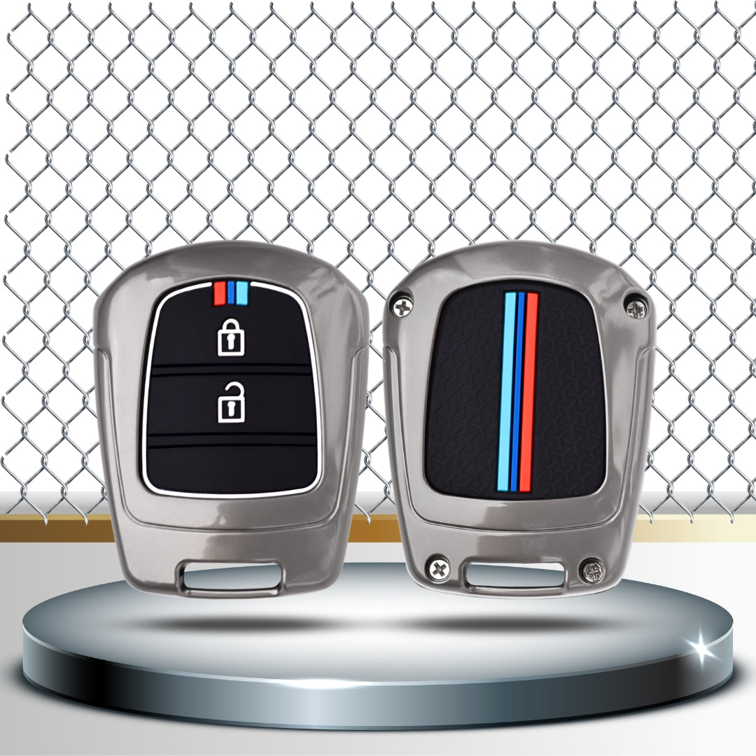 Hyundai Metal Alloy key Cover with Keychain (Type M2).