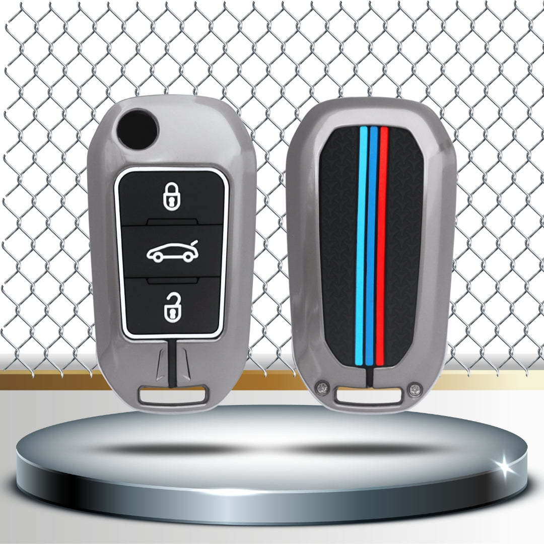 Keycept Metal Silicone car key cover With Keychain.(Type M2)